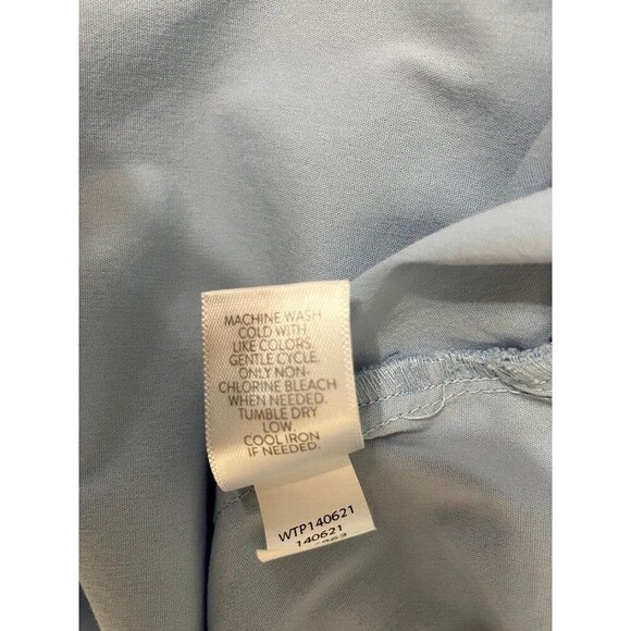 J Jill Light Blue Dipped Hem Popover Tunic Office Top Wear Stretch Size Large - Picture 8 of 10